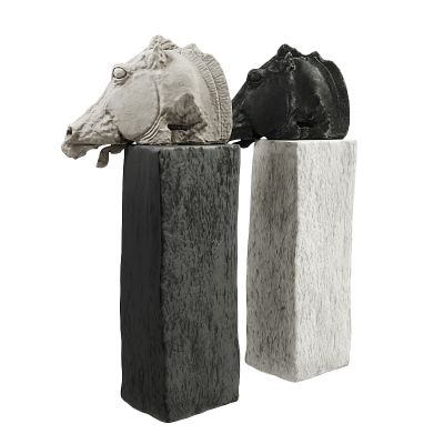 马头雕塑底座