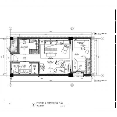 酒店单人房全套施工图