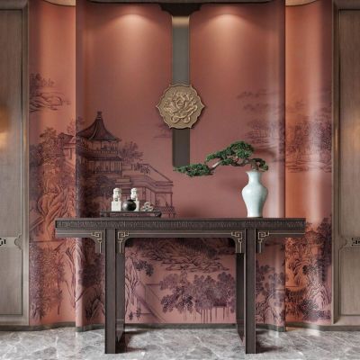 新中式雕花端景条案