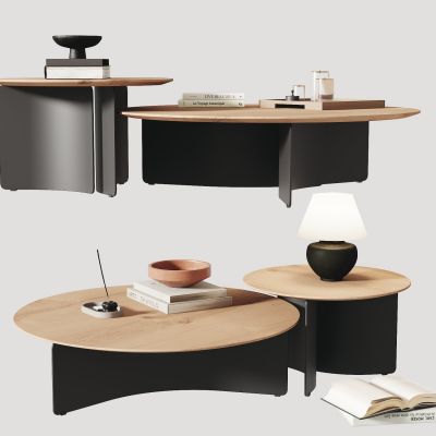 现代茶几，摆件
