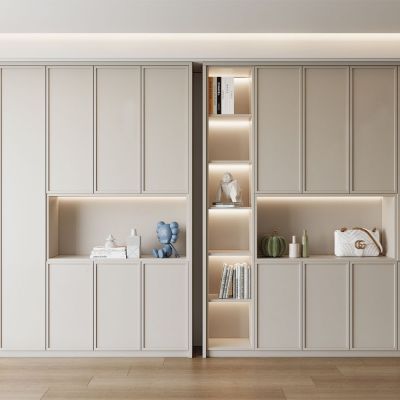 现代简约奶油风鞋柜