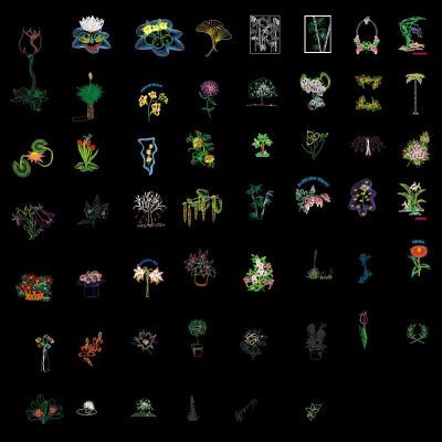 瓜果蔬菜花卉美食CAD