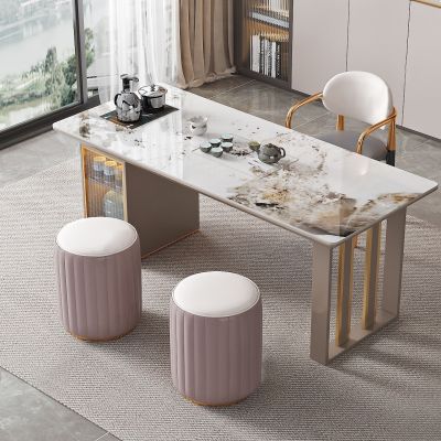 现代大理石茶桌椅组合