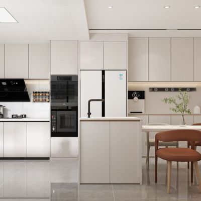 现代奶油风客餐厅