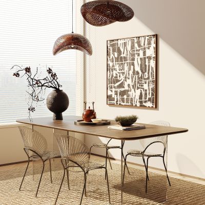 侘寂餐桌椅组合