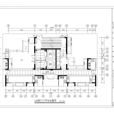 住宅大楼电梯厅施工图及效果图