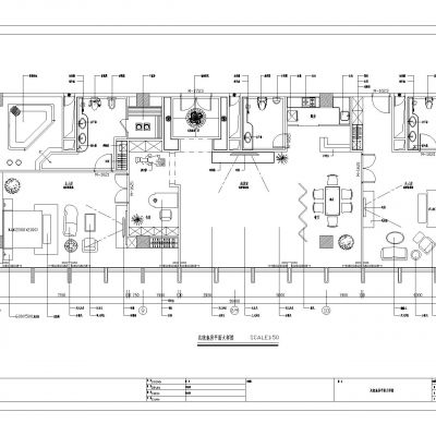 酒店总统套房平面方案施工图