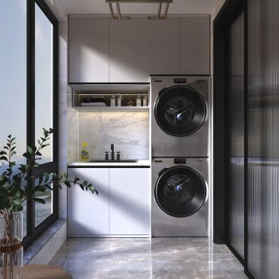 现代阳台 洗衣机3D模型
