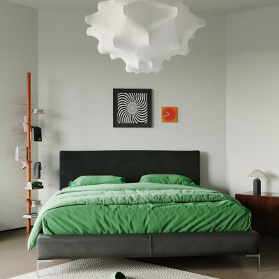 现代新古典公寓客厅卧室