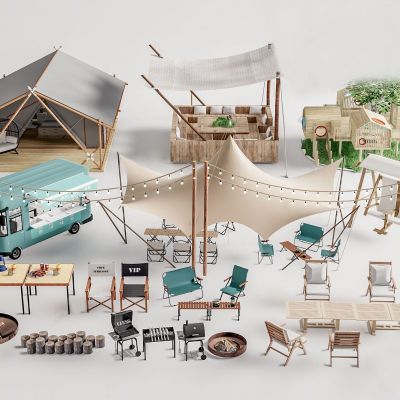 现代露营帐篷_露营小品_售卖车_户外座椅