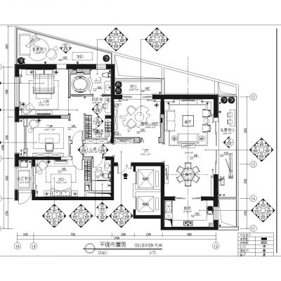 欧式风格全套施工图包含水电暖通