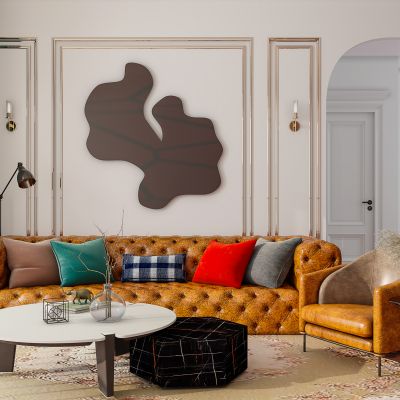 简欧皮革沙发组合