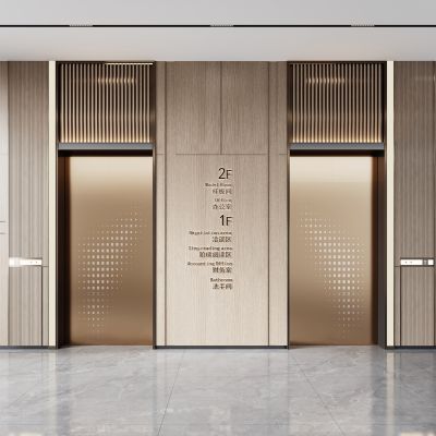 现代电梯厅  电梯间