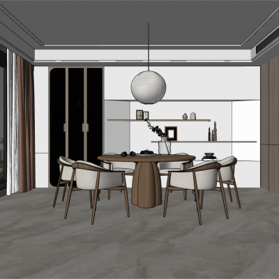 侘寂风格餐桌椅