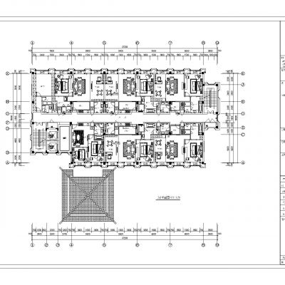 整栋酒店方案平面图