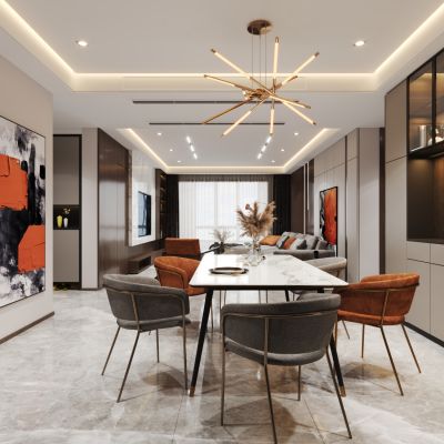 现代简约客餐厅