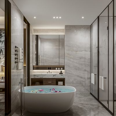 新中式酒店客房卫生间