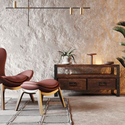 北欧皮革休闲椅