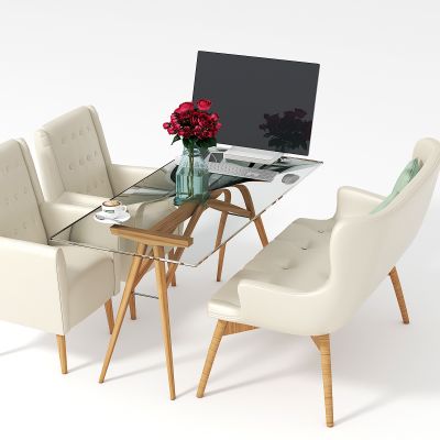 北欧摄影店洽谈沙发桌椅