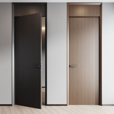 现代实木门|单开门|木门|通顶门|卧室门