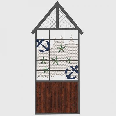 工业风隔断3D模型