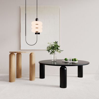 侘寂，茶几，边几，原木，奶油风