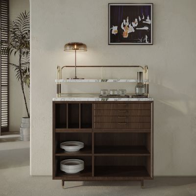 现代复古餐边柜