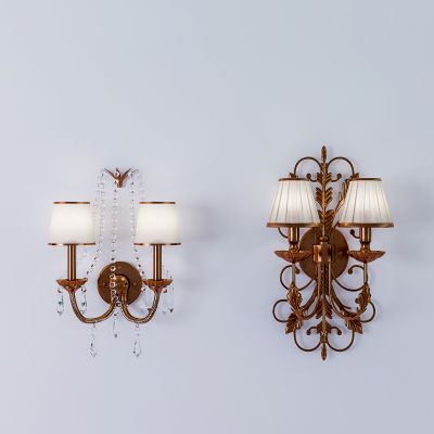 欧式紫铜水晶壁灯