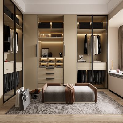 现代衣帽间，衣帽间，衣柜