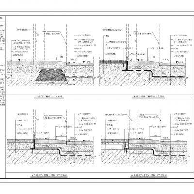 地面干湿区材质收口节点