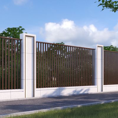 现代围墙3D模型