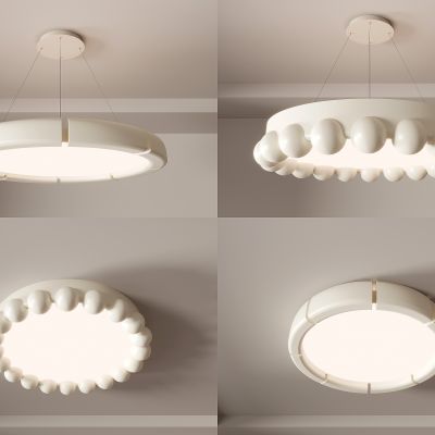 奶油风 卧室灯 主卧吸顶灯 新款  现代  简约   轻奢高档3d模型组合