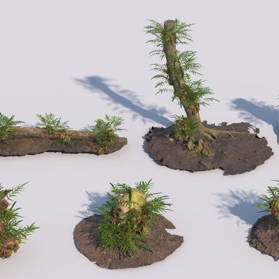 现代树桩3D模型