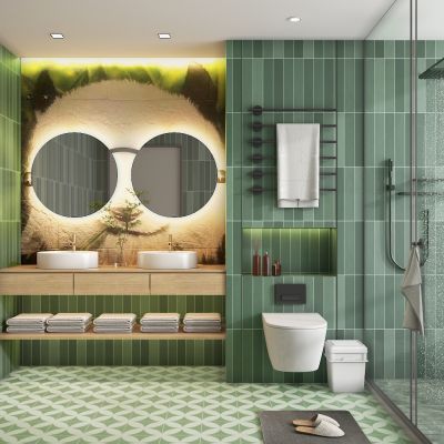 现代竹子卫生间