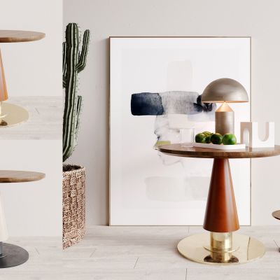 边几，侘寂，现代，圆几