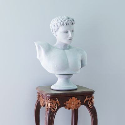 欧式石膏男子头像雕塑摆件
