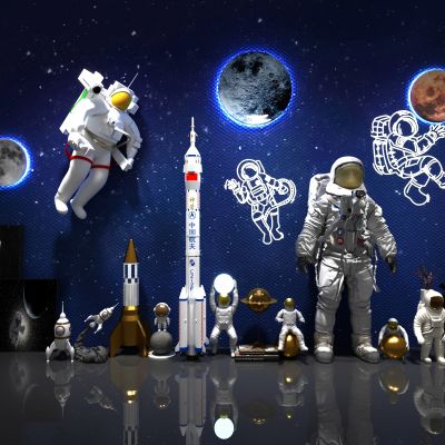 现代型宇航员雕塑模