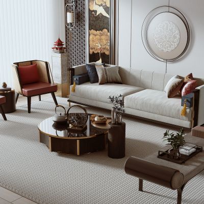 新中式组合沙发