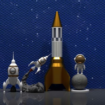 现代型宇航员雕塑模