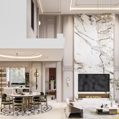 简美别墅客餐厅