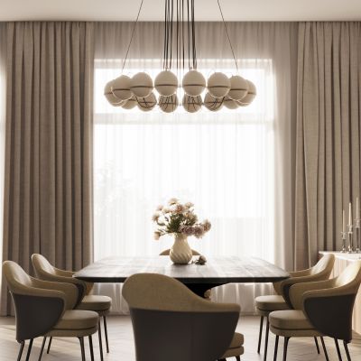 现代轻奢餐桌椅组合