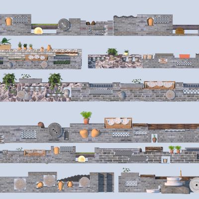 新中式乡村民俗景墙