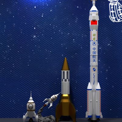 现代型宇航员雕塑模