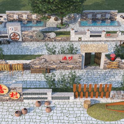 新中式民俗文化景墙