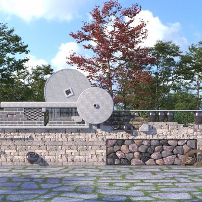 新中式乡村文化墙砖墙