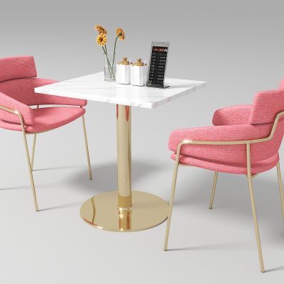 现代奶茶店桌椅组合