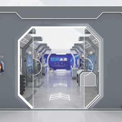 现代太空科技展厅3D模型