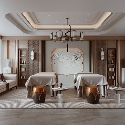 新中式美容SPA店包间