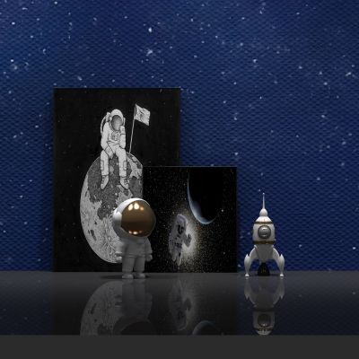 现代型宇航员雕塑模