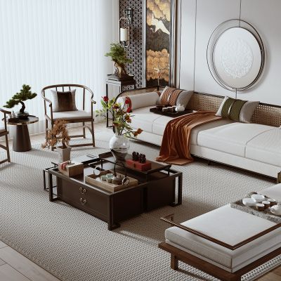 新中式组合沙发